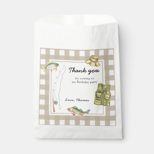 Ein bisschen Fisherman Birthday Danke Geschenktütchen (Vorderseite)
