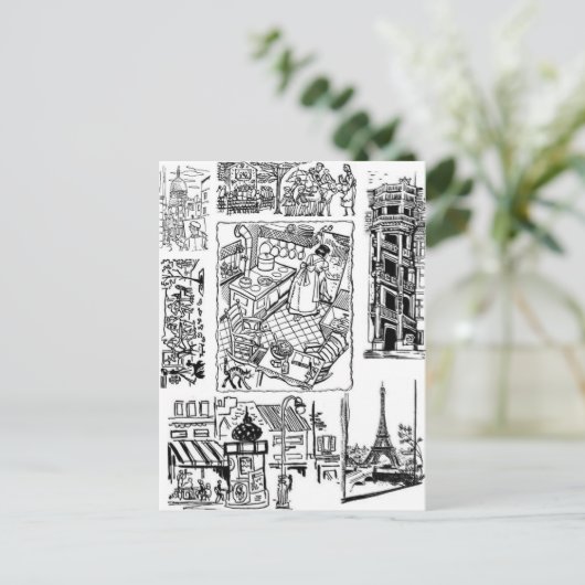 Ein bisschen Frankreich Postkarte (Stehend Vorderseite)