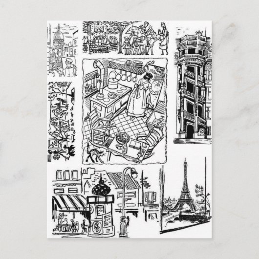 Ein bisschen Frankreich Postkarte (Vorderseite)