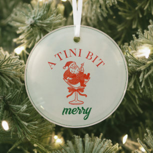 Ein bisschen fröhliche Weihnachten Santa Claus Ornament Aus Glas