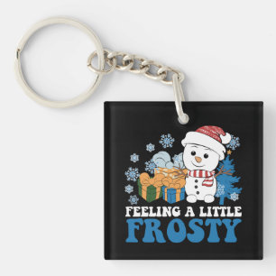 Ein bisschen frostiger Schneemann Schnee Weihnacht Schlüsselanhänger