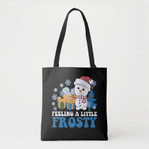 Ein bisschen frostiger Schneemann Schnee Weihnacht Tasche