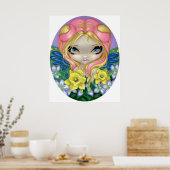 Ein bisschen Frühlingsmarine PRINT Blume Poster (Küche)