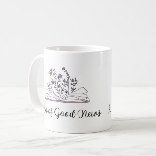 Ein bisschen gute Nachrichten Tasse (Vorderseite Links)