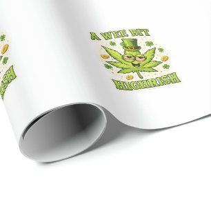 Ein bisschen highrish lustige irische Blatt-Vibes Geschenkpapier