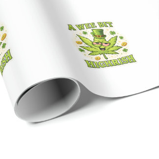 Ein bisschen highrish lustige irische Blatt-Vibes Geschenkpapier