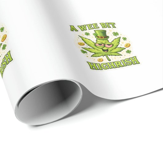Ein bisschen highrish lustige irische Blatt-Vibes Geschenkpapier (Rolleneckpunkt)