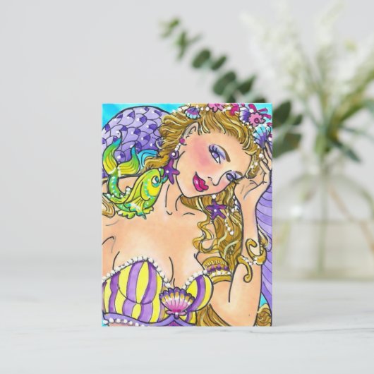 Ein bisschen Hilfe Postkarte (Stehend Vorderseite)