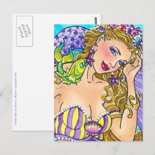 Ein bisschen Hilfe Postkarte (Vorne/Hinten)