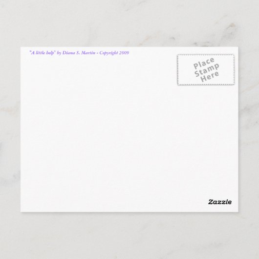 Ein bisschen Hilfe Postkarte (Rückseite)