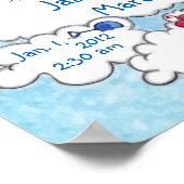 Ein bisschen Himmlische Geburtsinfo für Junge Poster (Ecke)