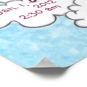 Ein bisschen Himmlische Geburtsinfo für Mädchen Poster (Ecke)