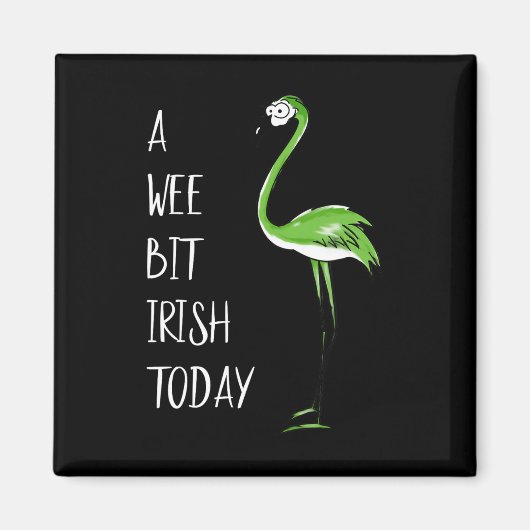 Ein bisschen Irisch heute Flamingo St Patricks Sha Magnet (Vorne)