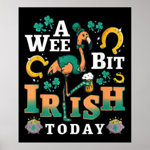 Ein bisschen irisch heute St. Patrick's Day Flam Poster