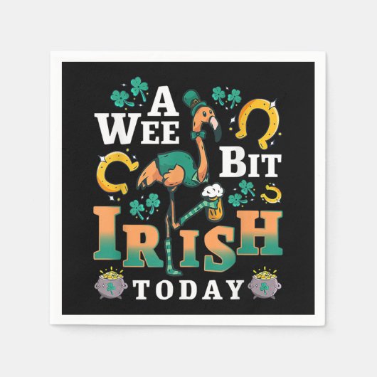 Ein bisschen irisch heute | St. Patrick's Day Flam Serviette (Vorderseite)