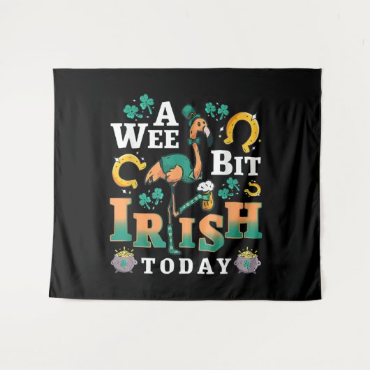Ein bisschen irisch heute | St. Patrick's Day Flam Wandteppich (Vorderseite (Horizontal))