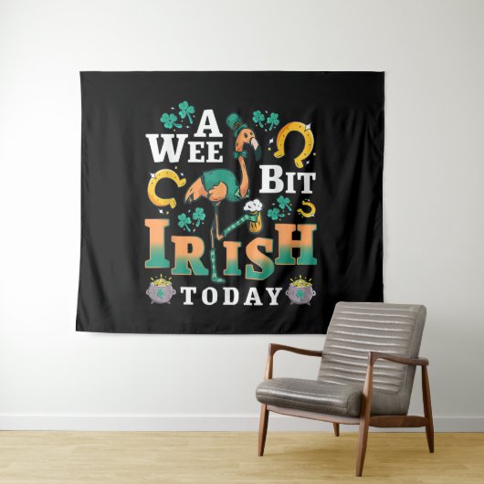 Ein bisschen irisch heute | St. Patrick's Day Flam Wandteppich (Beispiel (Horizontal))