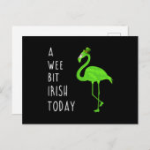 Ein bisschen irisch heute | St. Patty's Day Flamin Ankündigungspostkarte (Vorne/Hinten)