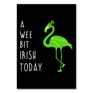 Ein bisschen irisch heute St. Patty's Day Flamin Tischnummer
