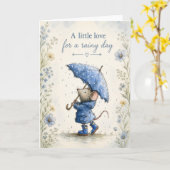 Ein bisschen Liebe Regentag-Wünsche Karte (Gelbe Blume)