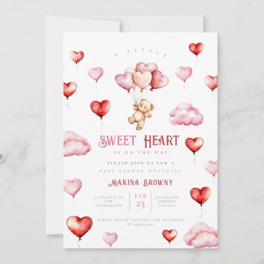 Ein bisschen Liebling ist auf dem Weg Babydusche Einladung (Vorderseite)