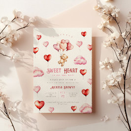 Ein bisschen Liebling ist auf dem Weg Babydusche Einladung