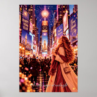 Ein bisschen Magie um Mitternacht New York Weihnac Poster