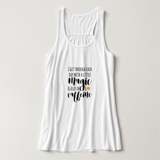 Ein bisschen Magie und viel Koffein Tank Top (Design Vorderseite)