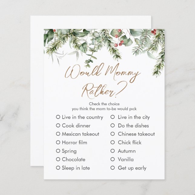 Ein bisschen Merry | Winter Baby Dusche Custom Gam (Vorne/Hinten)