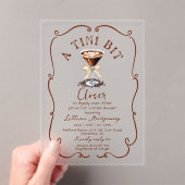 Ein bisschen Naher Espresso Martini-Brautparty Acryleinladungen (Insitu (Handheld))