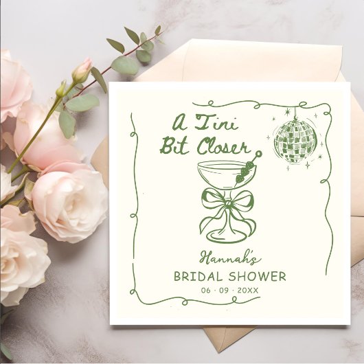 Ein bisschen Naher Gezeichnet Brautparty Serviette