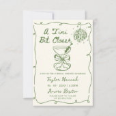 Ein bisschen Naher Gezeichnet Bridal Dusche Einlad Einladung (Vorderseite)