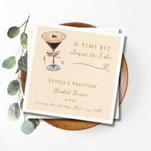 Ein bisschen Naher mache ich Martini-Brautparty Serviette