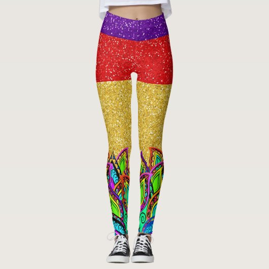 Ein bisschen Pop-Mode-Leggings Leggings (Vorderseite)