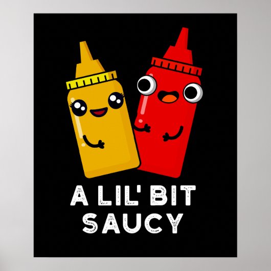 Ein bisschen Saucy Funny Sauce Puck Dark BG Poster (Vorne)