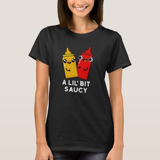 Ein bisschen Saucy Funny Sauce Puck Dark BG T-Shirt (Vorderseite)
