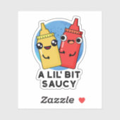 Ein bisschen Saucy Funny Sauce Puff Aufkleber (Blatt)