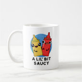 Ein bisschen Saucy Funny Sauce Puff Kaffeetasse (Links)