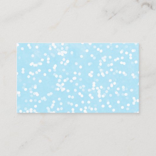 Ein bisschen Schnee Weihnachtsdusche Kinderdusche Begleitkarte (Rückseite)