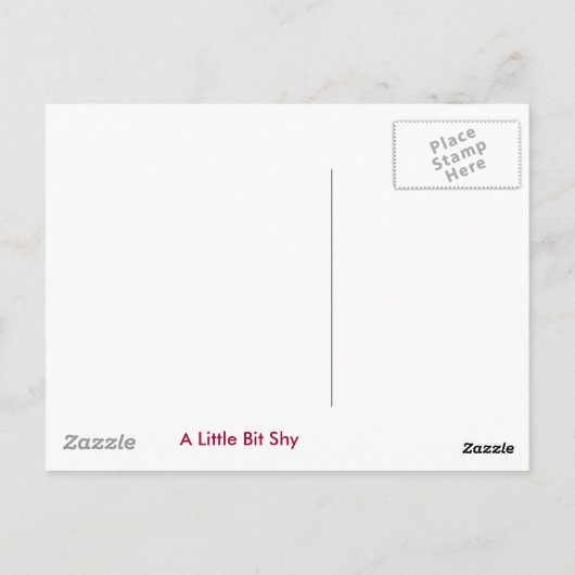 Ein bisschen schüchterne Postkarte (Rückseite)