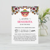 Ein bisschen Senorita ist auf dem Weg Babydusche Einladung (Stehend Vorderseite)