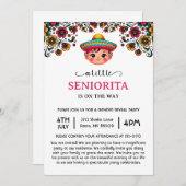 Ein bisschen Senorita ist auf dem Weg Babydusche Einladung (Vorne/Hinten)