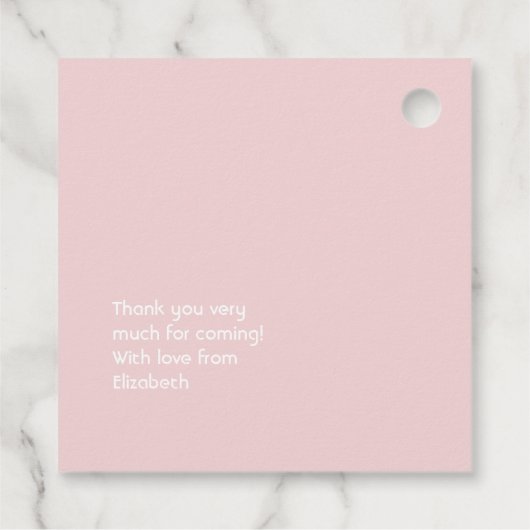 Ein bisschen Sonne ist unterwegs mit Baby-Dusche Geschenkanhänger (Rückseite)