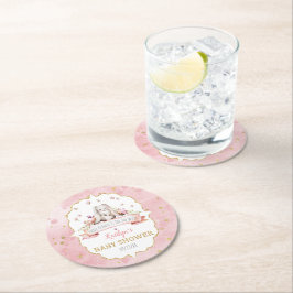 Ein bisschen Sonne ist unterwegs! OsterBaby-Dusche Runder Pappuntersetzer