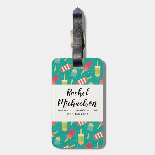 Ein bisschen Spaß im Sonnenschritt Gepäckanhänger (Rückseite vertikal)