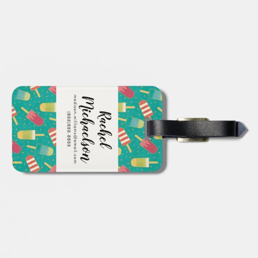 Ein bisschen Spaß im Sonnenschritt Gepäckanhänger (Rückseite horizontal)