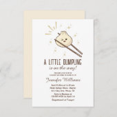 ein bisschen stumpfsinnig, Babydusche Einladung (Vorne/Hinten)