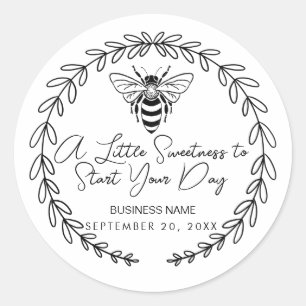 Ein bisschen Süße, um den Tag zu beginnen   Frühst Runder Aufkleber