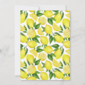 Ein bisschen Süßes | Lemon Frucht Babydusche Einladung (Rückseite)