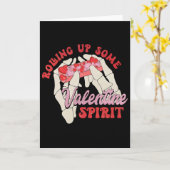 Ein bisschen Valentinsgeist aufrollen  Karte (Gelbe Blume)